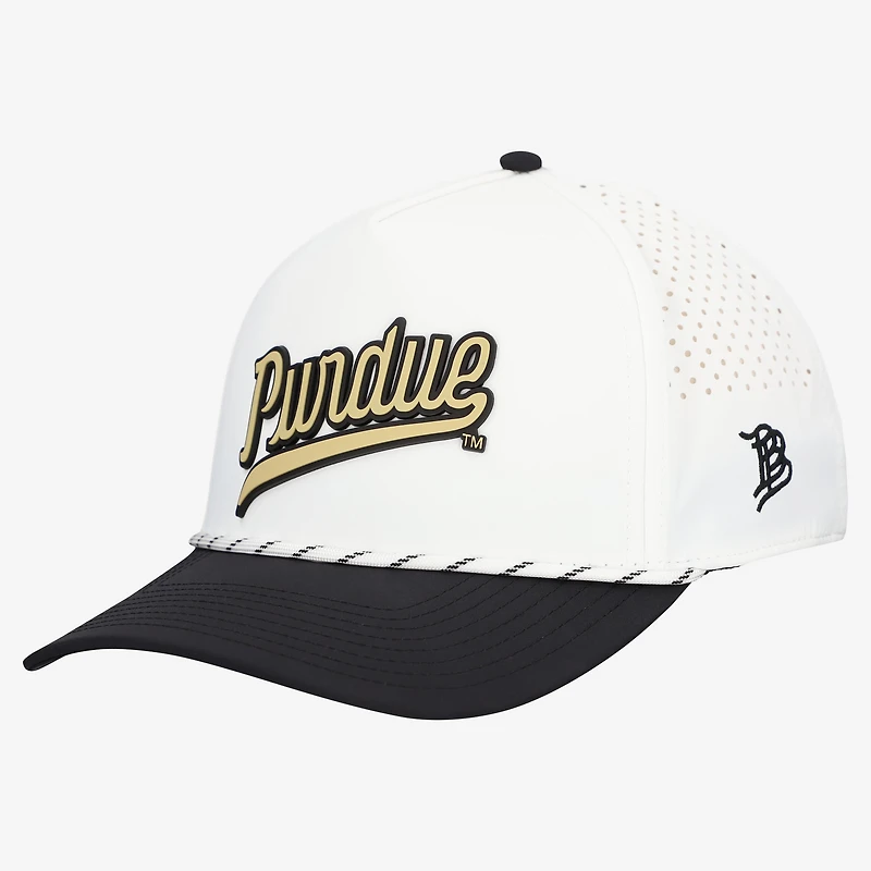 Men's Branded Bills White/Black Purdue Boilermakers Classic Adjustable Rope Hat