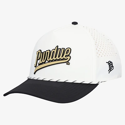 Men's Branded Bills White/Black Purdue Boilermakers Classic Adjustable Rope Hat
