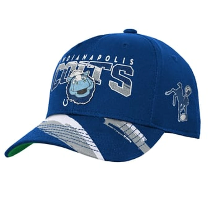 Youth Mitchell & Ness Royal Indianapolis Colts Big Head Pro Crown Snapback Hat
