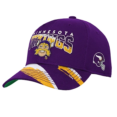 Youth Mitchell & Ness Purple Minnesota Vikings Big Head Pro Crown Snapback Hat