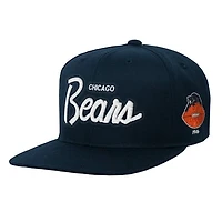 Youth Mitchell & Ness Navy Chicago Bears Head Coach Flat Brim Snapback Hat