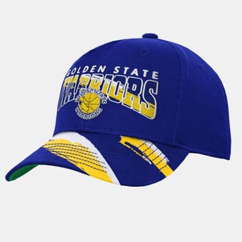 Youth Mitchell & Ness Royal Golden State Warriors Big Head Pro Crown Snapback Hat