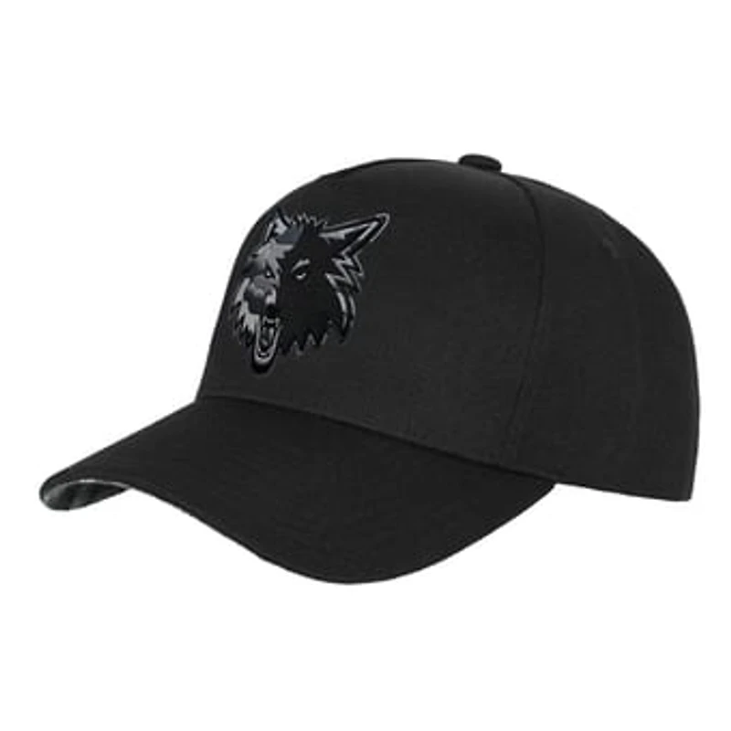 Youth Mitchell & Ness Black Minnesota Timberwolves 404 Club Camo Pro Pinch Snapback Hat