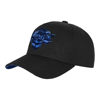 Youth Mitchell & Ness Black New York Knicks 404 Club Camo Pro Pinch Snapback Hat