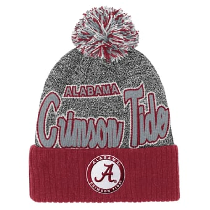 Youth Mitchell & Ness Crimson Alabama Crimson Tide Mascot Cuffed Knit Hat with Pom