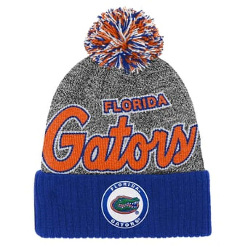 Youth Mitchell & Ness Royal Florida Gators Mascot Cuffed Knit Hat with Pom