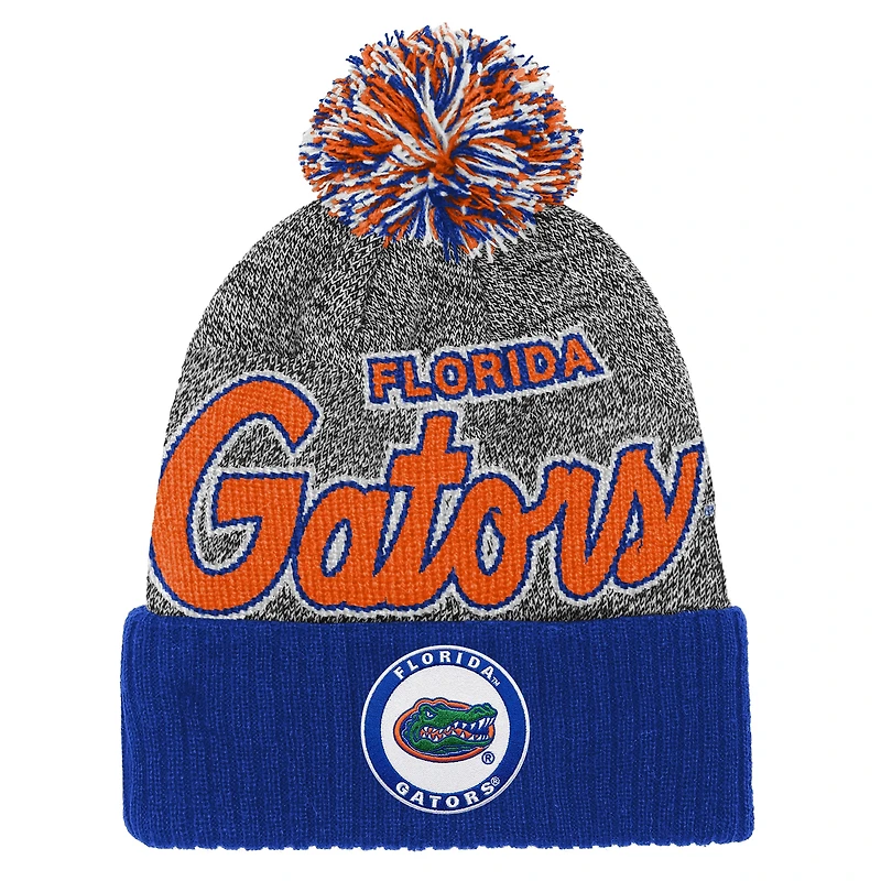 Youth Mitchell & Ness Royal Florida Gators Mascot Cuffed Knit Hat with Pom