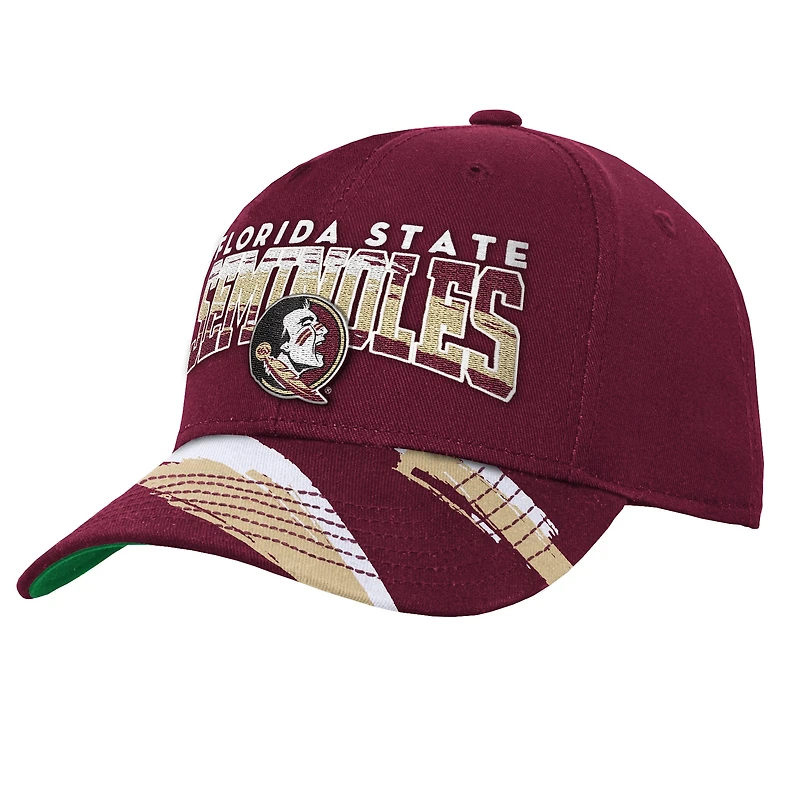 Youth Mitchell & Ness Garnet Florida State Seminoles Mascot Streaks Pro Crown Adjustable Hat