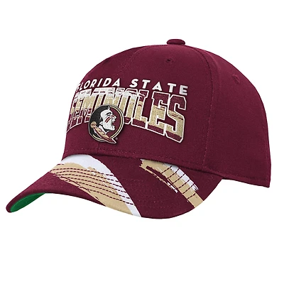 Youth Mitchell & Ness Garnet Florida State Seminoles Mascot Streaks Pro Crown Adjustable Hat