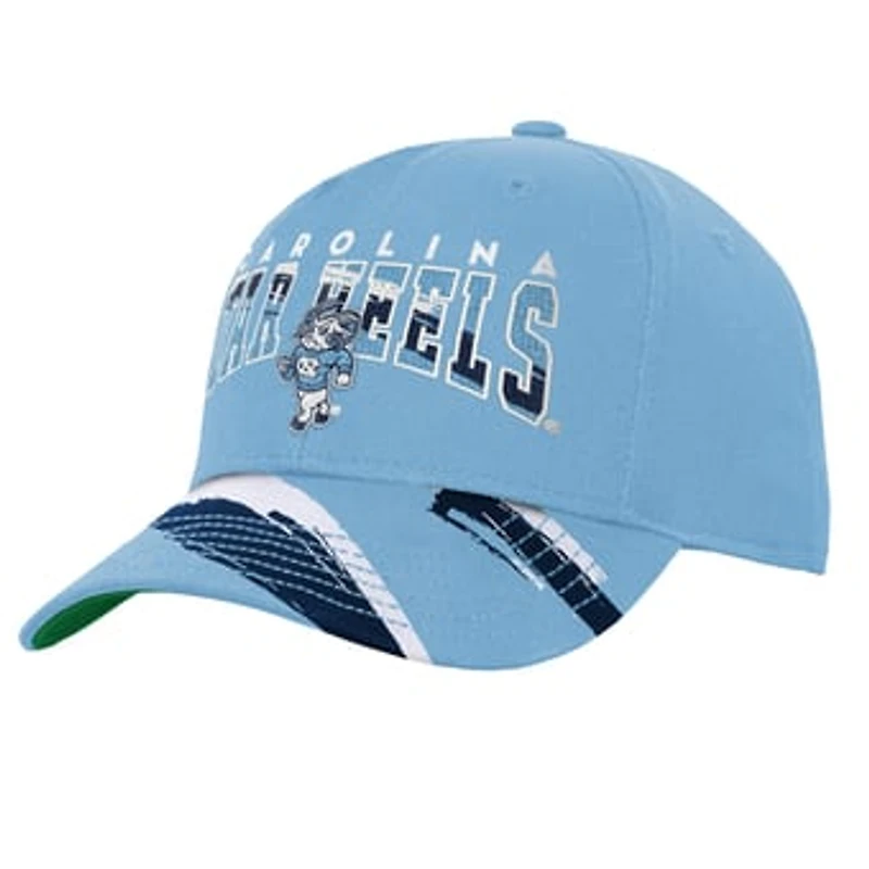 Youth Mitchell & Ness Carolina Blue North Carolina Tar Heels Mascot Streaks Pro Crown Adjustable Hat