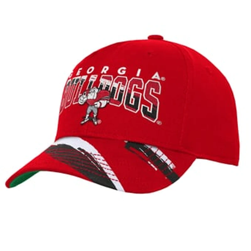 Youth Mitchell & Ness Red Georgia Bulldogs Mascot Streaks Pro Crown Adjustable Hat