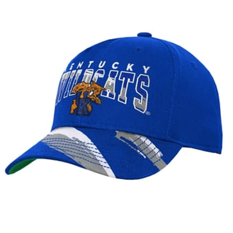 Youth Mitchell & Ness Royal Kentucky Wildcats Mascot Streaks Pro Crown Adjustable Hat