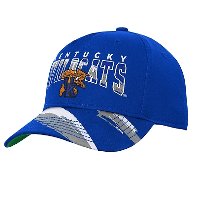 Youth Mitchell & Ness Royal Kentucky Wildcats Mascot Streaks Pro Crown Adjustable Hat