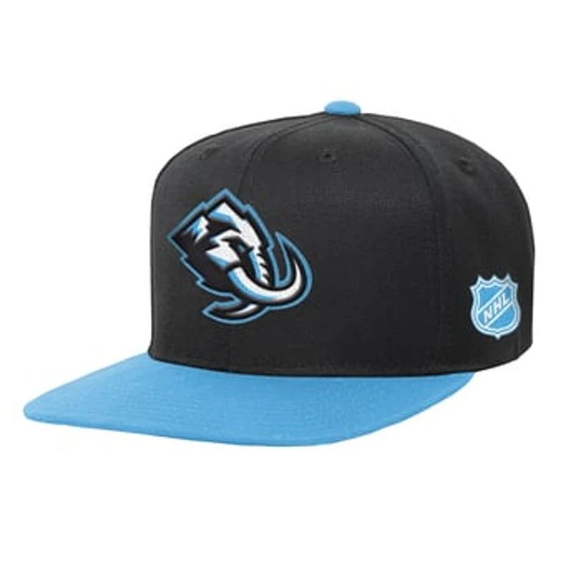 Youth Mitchell & Ness  Black/Light Blue Utah Mammoth Legendary Snapback Hat