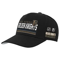 Youth Mitchell & Ness Black Vegas Golden Knights Triple Play Pro Pinch Snapback Hat