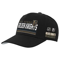 Youth Mitchell & Ness Black Vegas Golden Knights Triple Play Pro Pinch Snapback Hat