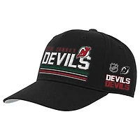 Youth Mitchell & Ness Black New Jersey Devils Triple Play Pro Pinch Snapback Hat