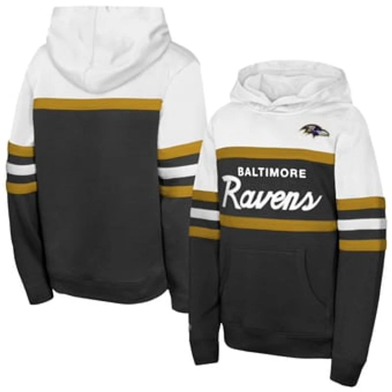 Youth Mitchell & Ness Black Baltimore Ravens Head Coach Hoodie