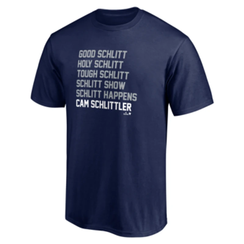 Unisex BreakingT Cam Schlittler Navy Schlitt List T-Shirt