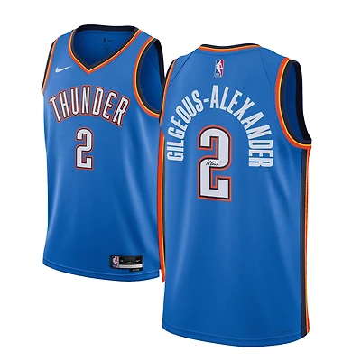 Shai Gilgeous-Alexander Oklahoma City Thunder Autographed Blue Nike 2022-23 Icon Edition Swingman Jersey