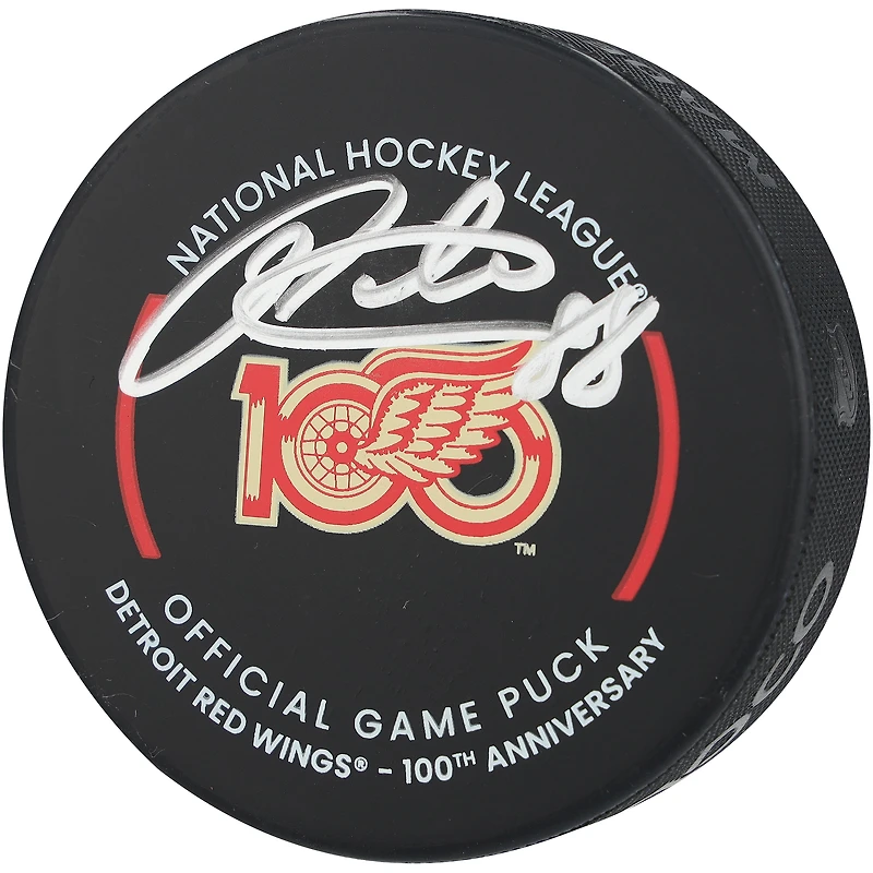 Patrick Kane Detroit Red Wings Autographed 100th Anniversary Official Game Puck