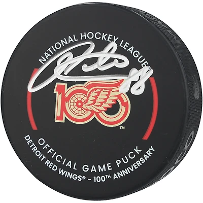 Patrick Kane Detroit Red Wings Autographed 100th Anniversary Official Game Puck