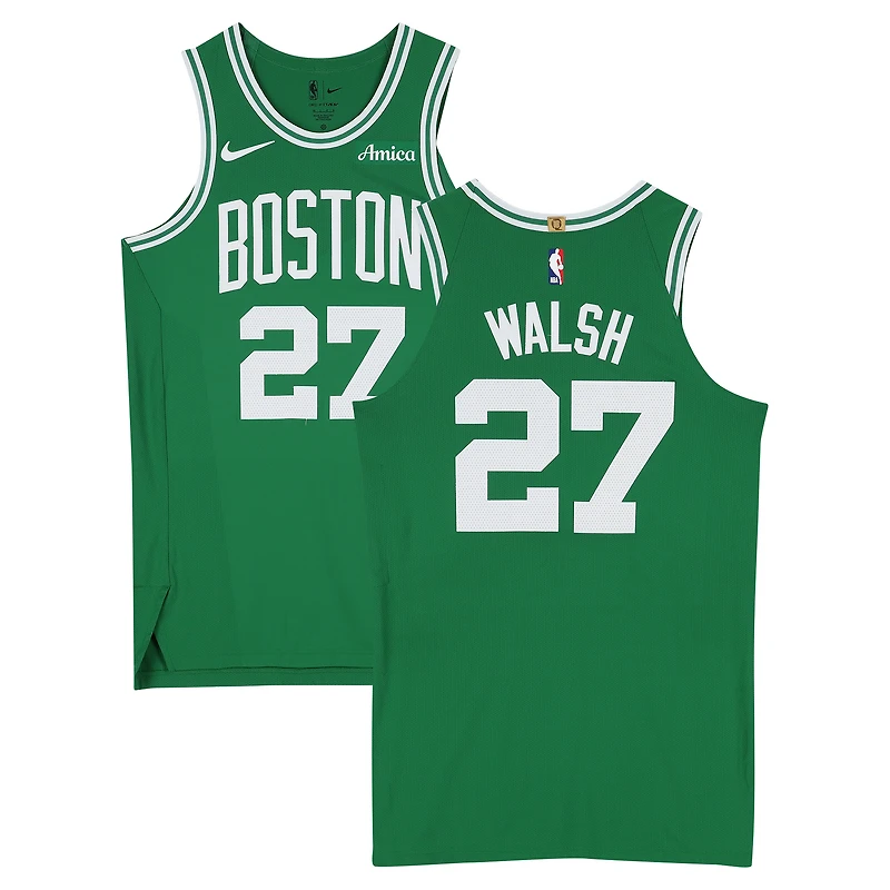 Jordan Walsh Boston Celtics Game-Used #27 Kelly Green Nike Jersey vs. Philadelphia 76ers on May 2, 2026 - Size 48+4