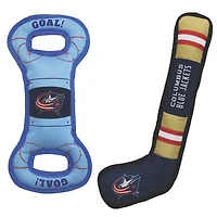 Columbus Blue Jackets Pet Tug Toy Two-Piece Bundle
