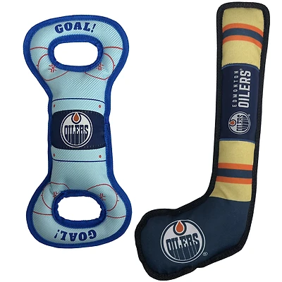Edmonton Oilers Pet Tug Toy Two-Piece Bundle