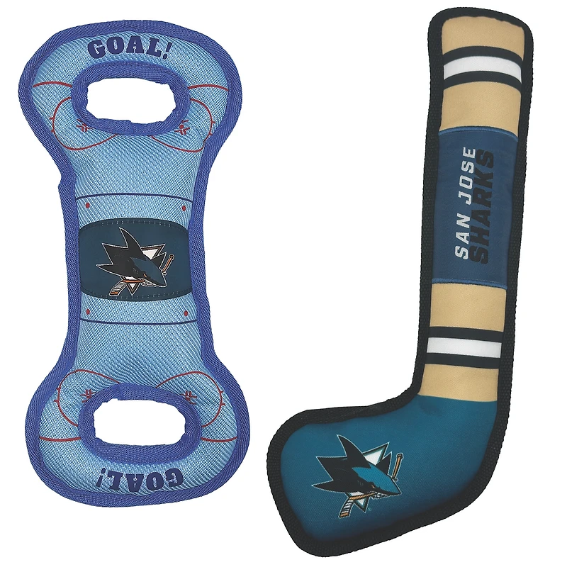 San Jose Sharks Pet Tug Toy Two-Piece Bundle