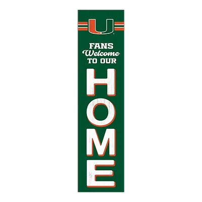 Miami Hurricanes 48" Welcome to Our Home Leaner