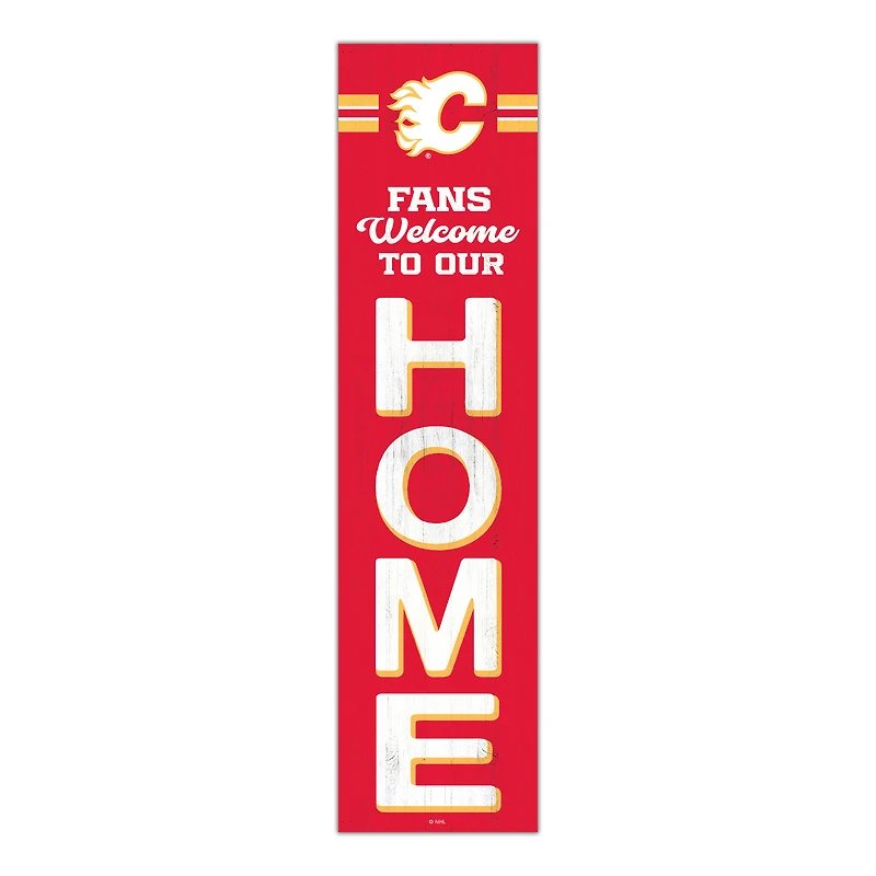 Calgary Flames 48" Welcome to Our Home Leaner