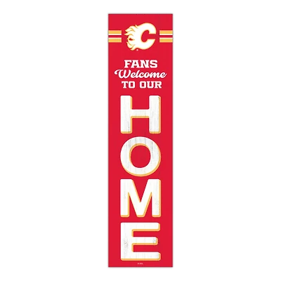 Calgary Flames 48" Welcome to Our Home Leaner