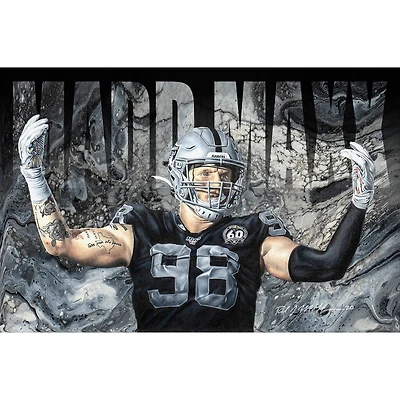 Las Vegas Raiders Limited-Edition Maxx Crosby "Mad Maxx Crosby" Canvas Print