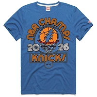 Unisex Homage Blue New York Knicks x The Grateful Dead 2026 NBA Finals Champions Tri-Blend T-Shirt