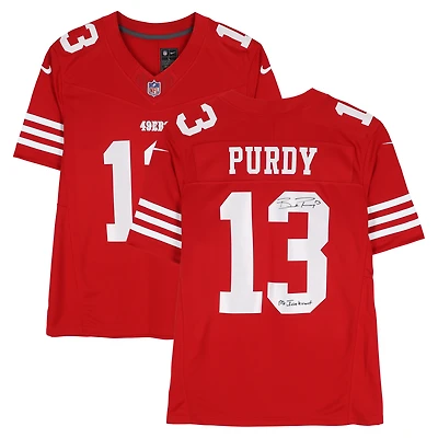 Brock Purdy San Francisco 49ers Autographed Red Nike Limited Jersey with "Mr. Irrelevant" Inscription