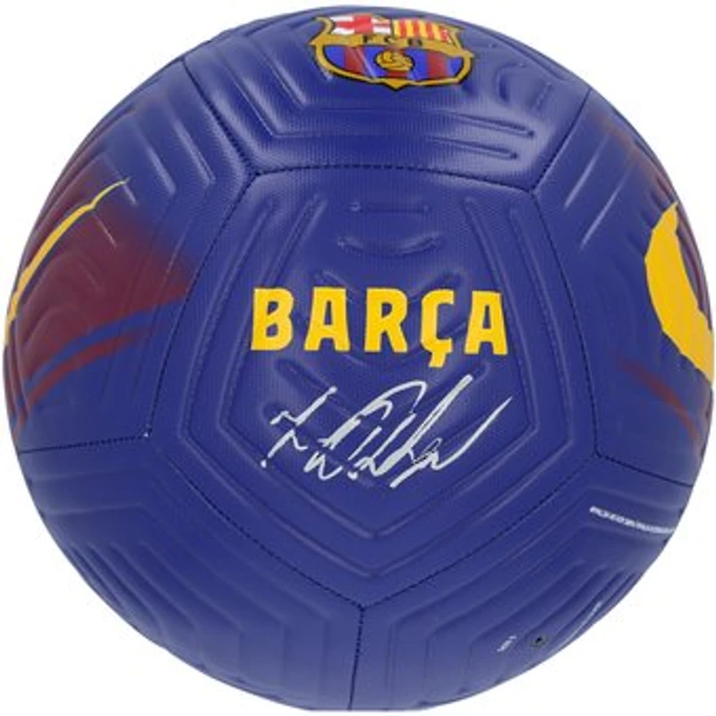 Marcus Rashford Barcelona Autographed Blue Team Soccer Ball