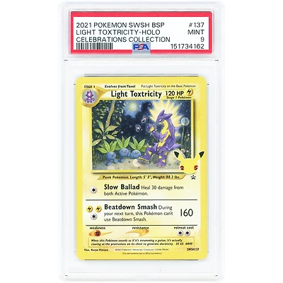 Light Toxtricity 2021 Pokemon Sword & Shield Promo #SWSH137 PSA Authenticated 9 Card