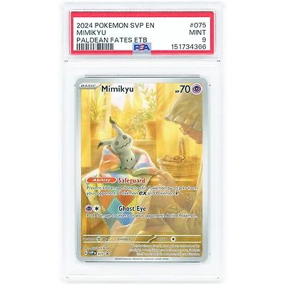 Mimikyu 2024 Pokemon Scarlet & Violet Promo #75 PSA Authenticated 9 Card