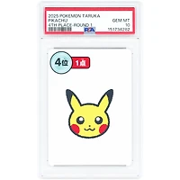Pikachu 4th Place Round 2025 Pokemon Taruka Deck Playing Card #NNO PSA Authenticated 10 Card