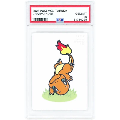Charmander 2025 Pokemon Taruka Deck Playing Card #NNO PSA Authenticated 10 Card