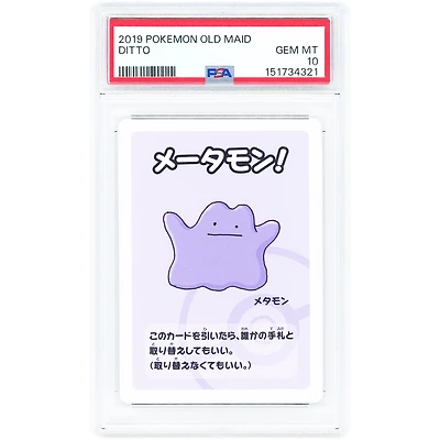 Ditto 2019 Pokemon Old Maid Japanese #NNO PSA Authenticated 10 Card