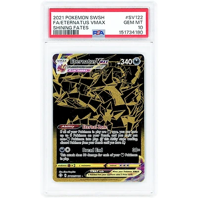 Eternatus VMAX 2021 Pokemon Shining Fates Shiny Holo Rare #SV122 PSA Authenticated 10 Card