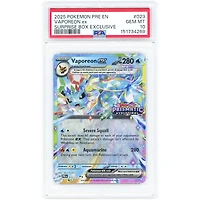 Vaporeon EX 2025 Pokemon Prismatic Evolutions Promo #23 PSA Authenticated 10 Card