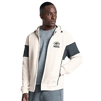Men's MSX by Michael Strahan Cream Green Bay Packers Competition Full Zip Hoodie