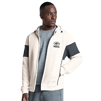 Men's MSX by Michael Strahan Cream Green Bay Packers Competition Full Zip Hoodie