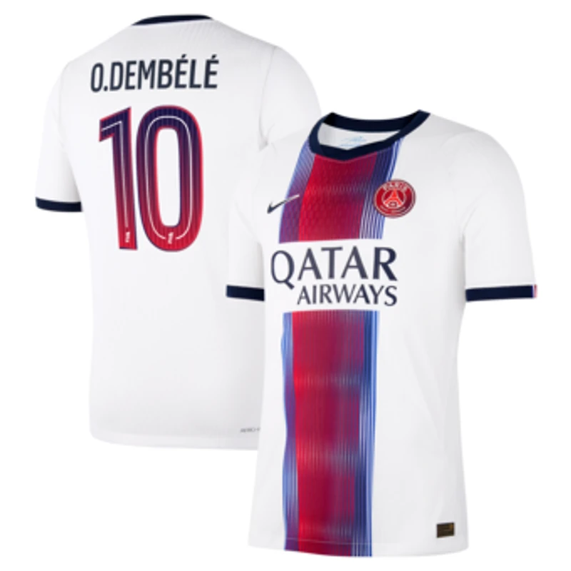 Men's Nike Ousmane Dembélé White Paris Saint-Germain 2026/27 Away Match Authentic Jersey