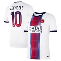 Men's Nike Ousmane Dembélé White Paris Saint-Germain 2026/27 Away Match Authentic Jersey