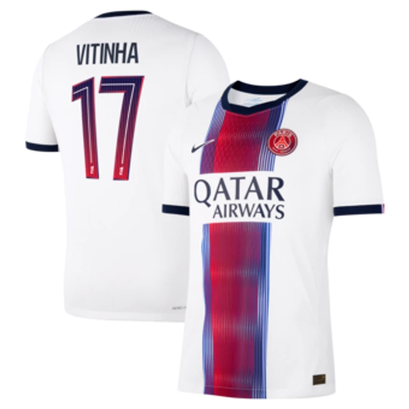 Men's Nike Vitinha White Paris Saint-Germain 2026/27 Away Match Authentic Jersey