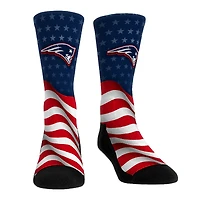 Unisex Rock Em Socks New England Patriots Patriotic Flag Crew Socks